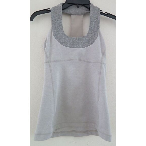 Lululemon Women's Sz 4 Gray Scoop Neck Tank Top - Picture 1 of 6
